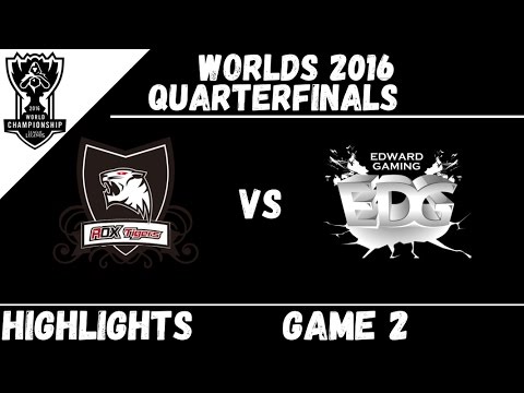 ROX vs EDG | Game 2 Highlights Worlds 2016 Quarterfinals | ROX Tigers vs Edward Gaming