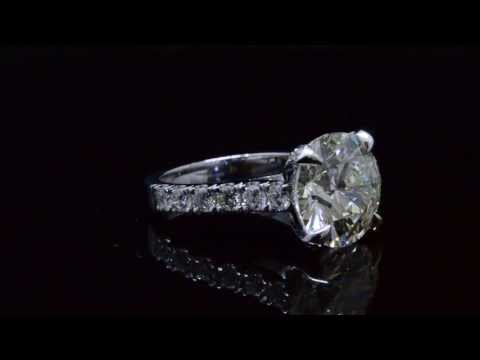 5.18 Ct. Round Cut Diamond Engagement Ring I-VS2 EGL-USA Certified