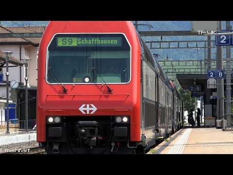 S-Bahn Zürich - S9 in Eglisau nach Rafz + RE Zürich