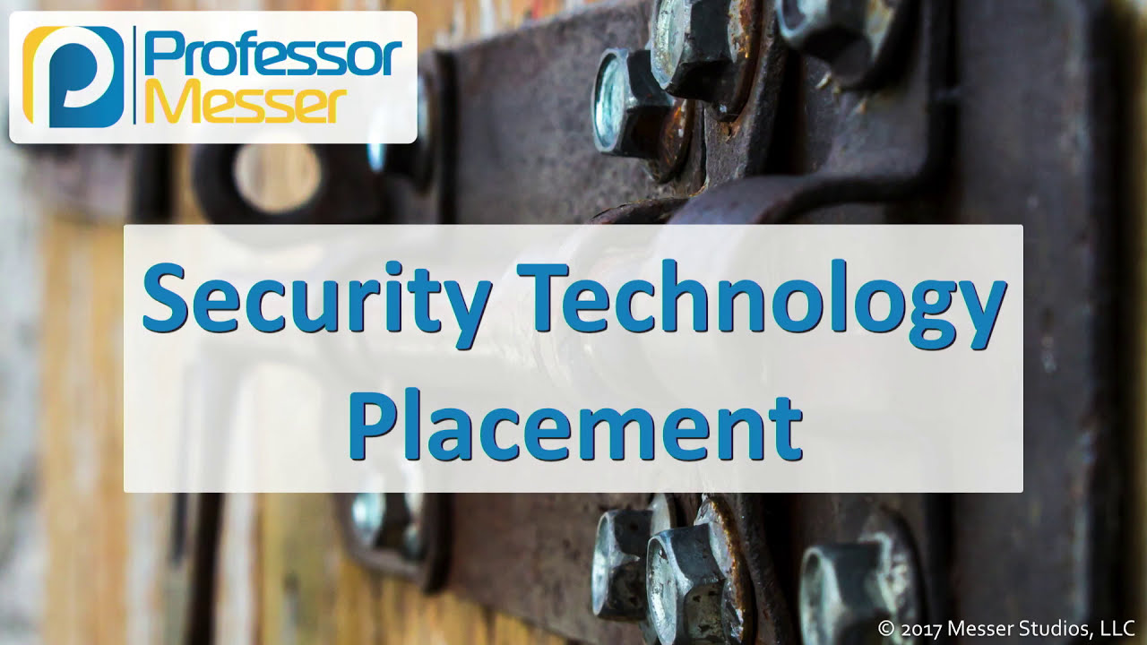 Security Technology Placement - CompTIA Security+ SY0-501 - 3.2