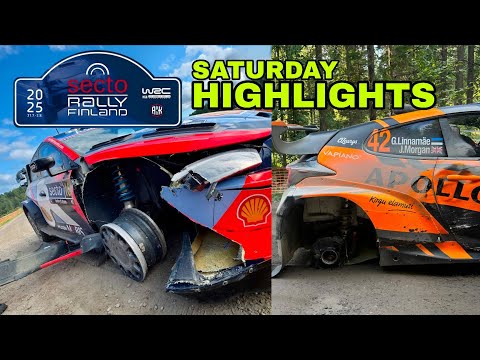 BIG DRAMA • SATURDAY HIGHLIGHTS WRC SECTO RALLY FINLAND 2025 || Crases, FLATOUT and attack 