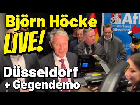 LIVE ❗ Björn Höcke bei AfD Düsseldorf Garath & Antifa GEGENDEMO! 5000 Teilnehmer erwartet! AfD NRW