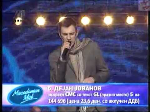 Dejan Jovanov performance Igri Bez Granici(Tose Proeski)-Macedonian Idol