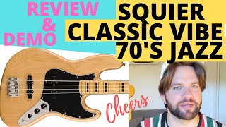 Video thumbnail for Squier Classic Vibe 70's Jazz Bass - Review & Demo by cheers.com.au