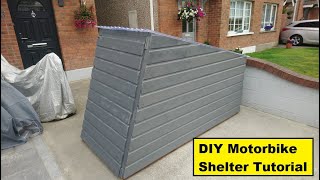 How to build a custom fit motorcycle shelter