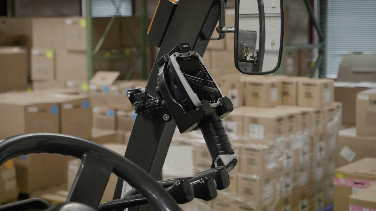 Play product video for Standard-Duty Forklift Mount, 5 In. Arm, 3.75 x 5.125 In. Clamp
