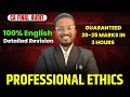 Professional Ethics 100 English Revision Video 20 Marks Guaranteed  CA Final Audit AIR 5 6 32