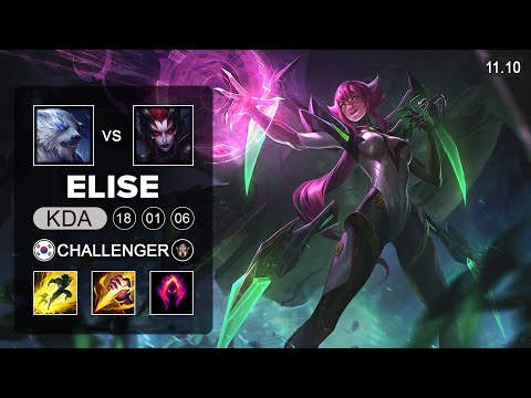 Elise Jungle vs Volibear - KR Challenger Patch 11.9