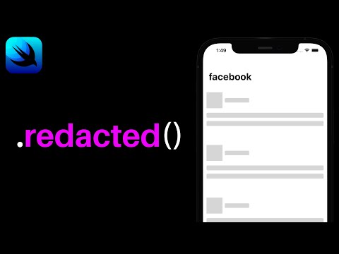 SwiftUI Redacted Modifier Tutorial (Xcode 12, 2021, SwiftUI, iOS 14)