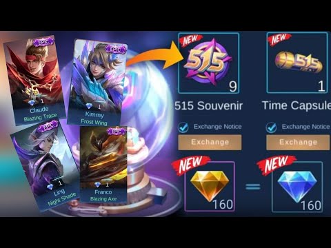 DO NOT MISSED 515 PARTY EVENT | BUY EPIC SKIN FOR 1 DIAMOND ONLY | MOBILE LEGENDS