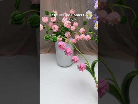 diy lily of the valley | handmade diy pipe cleaner flowers #flowerscraft #handmadeflowers #crafts