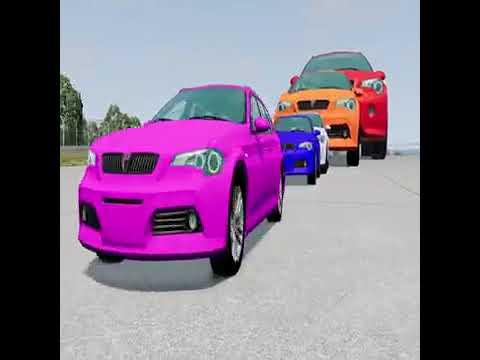Car 2 Bollards 3 Chain Crushes – BeamNG.drive. | #beamngdrive #car #crash #gaming #shorts