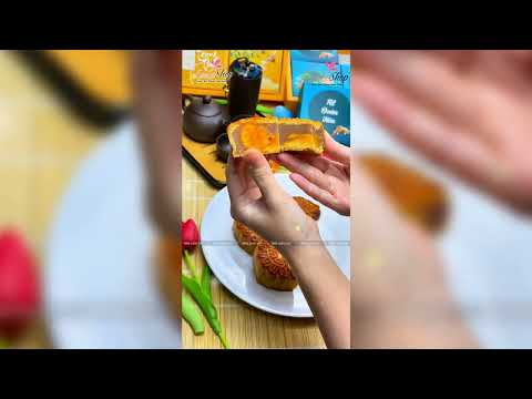 Bánh trung thu nhân sữa dừa hạt dưa 2 trứng 200G Bánh Trung thu Tân Dân Lợi