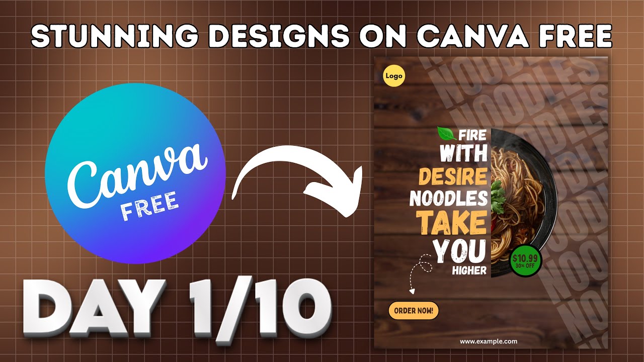 Day 1 | How to Create a Stunning Design/Poster in Canva Free Version | Canva Tutorial for Beginners