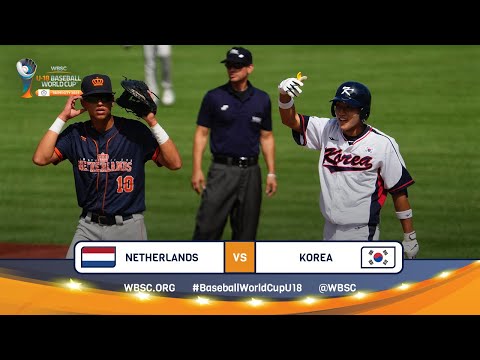 HIGHLIGHTS – Game 46 – Netherlands vs. Korea – WBSC U-18 Baseball World Cup