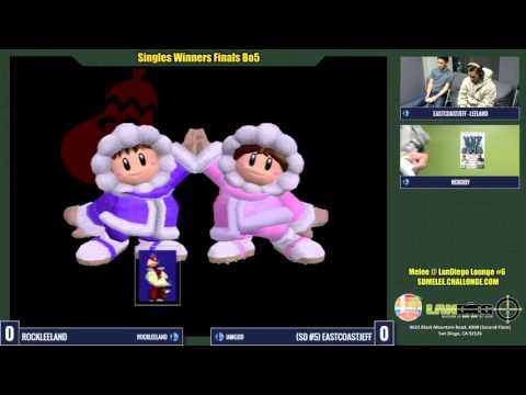 Melee @ LD Lounge #6 Singles WF: RockLeeland vs. EastCoastJeff - SSBM