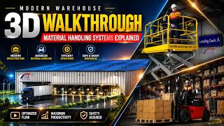 Modern Warehouse 3D Animation Walkthrough | Material Handling Systems 