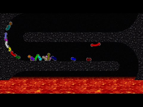 Escape from the Lava 2 - Survival Worm Vehicle Race in Algodoo