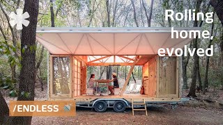 Expandable home with loop-filtered water is indoor/outdoor game changer
