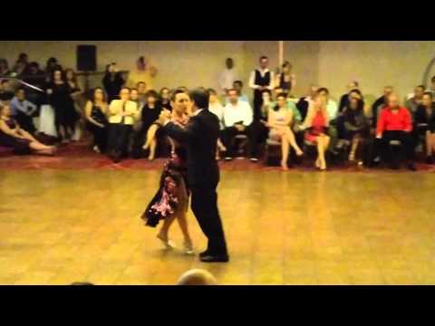  Adrian Veredice  and  Alejandra Hobert  are  dancing  to  the  tango  "  Zum  "  by  Osvaldo Pugliese  at  Puerto Rico Tango Festival  in  2015