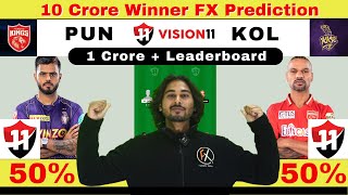 PUN vs KOL Vision11 Prediction, Punjab Kings vs Kolkata Knight Riders IPL 2023, PBKS vs KKR Dream11