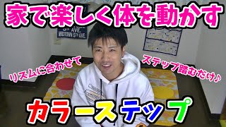 【お家で体を動かそう】リズムに合わせて楽しくできるカラーステップ♪