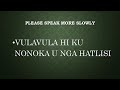 XITSONGA LESSON NO 2 VOCABULARY