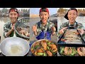 Fishermen Cooked A Seafood Feast Abalone Mantis Shrimp Conch Scallops Octopus And Coral Trout
