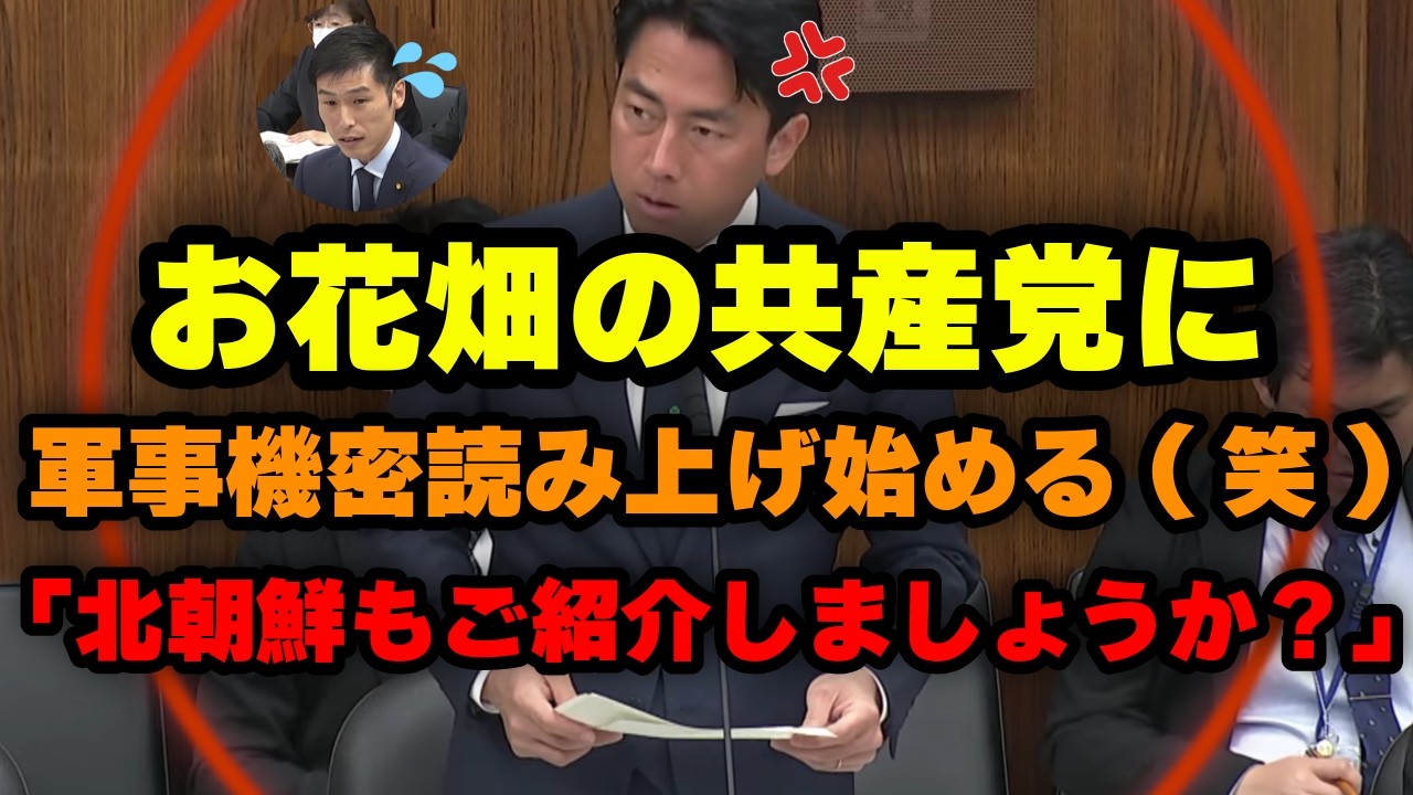 【速報】強すぎた進次郎（笑）お花畑の共産党にとった作戦がやばい（笑）