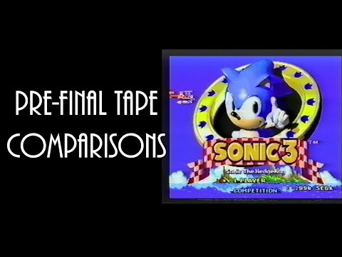 Sonic 3 Prototype VHS Tape Differences