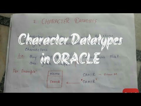Character Data Type Oracle Plsql