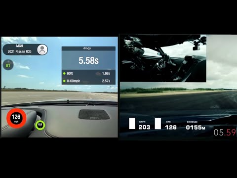 2000 HP Nissan GTR Vs Koenigsegg Jesko Absolut 0-200 mph Acceleration Comparison