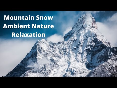'Peaceful Mountain Snow' Ambient Nature Relaxation™ Film 1HR 4K UHD with Real Sounds