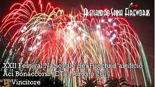 preview picture of video 'Pirotecnica Alessandro Spina - XXII Festival Nazionale dei Fuochi d'Artificio - Aci Bonaccorsi 2011'