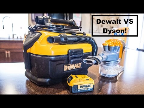 Dewalt Cordless Vacuum vs a Dyson Cordless Vacuum Video