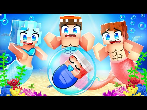 Baby Gara Adopted by MERMAIDS Sad Story in Minecraft...