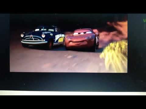 Lightning  McQueen and doc Hudson race
