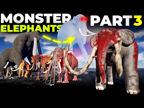 Elephants & Monster Elephants Size Comparison | Part 3 | Zunesha vs Regal Mammoth | Mammoths