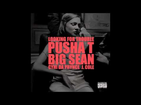 Kanye West feat Pusha T, Big Sean, CyHi Da Prynce & J Cole - Looking For Trouble