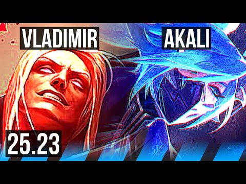 VLADIMIR vs AKALI (MID) | 71% winrate, 7/2/3 | KR Challenger | 25.23