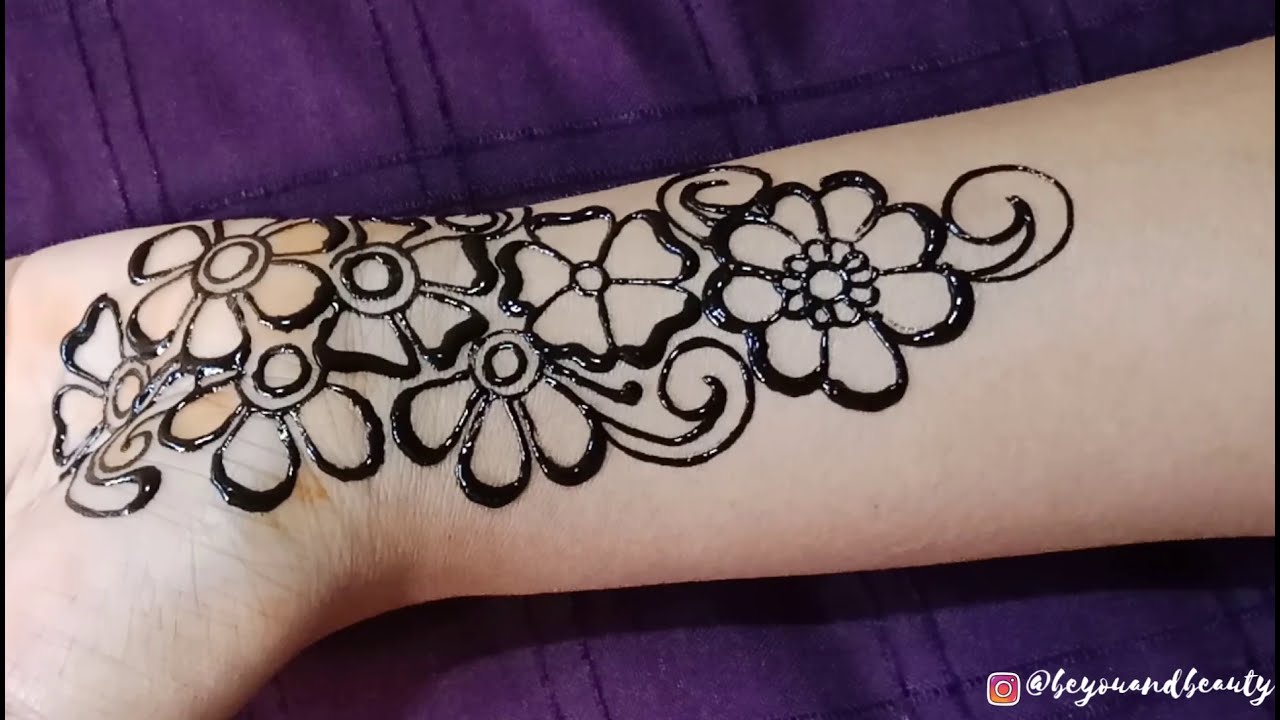 colorful instant mehndi design for hand by be you and beauty