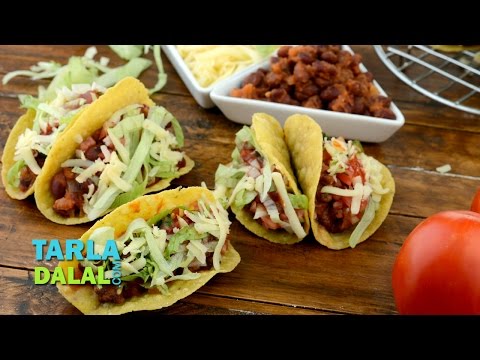 Tacos/  Veg Mexican Bean Tacos Recipe by Tarla Dalal