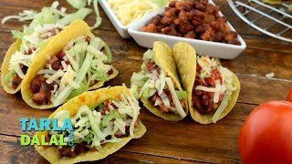 Tacos/  Veg Mexican Bean Tacos Recipe by Tarla Dalal