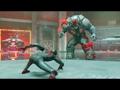 Miles Destroys Red Rhino's New Armor - Spider-Man Miles Morales