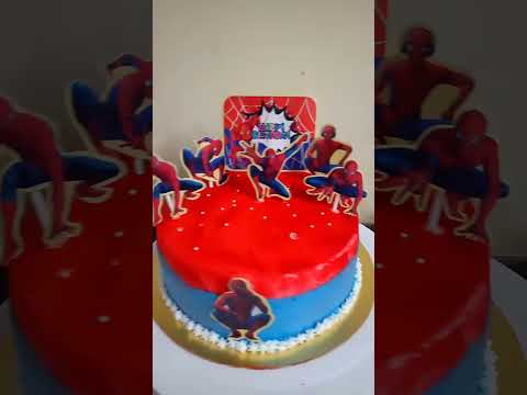 Spider man theme cake 🕸️🕷️