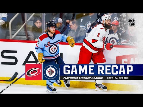 Hurricanes @ Jets 12/4 | NHL Highlights 2023