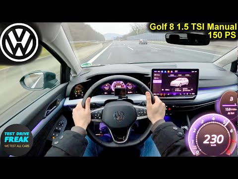 2025 VW Golf 8 Variant 1.5 TSI Manual (150 PS) TOPSPEED POV 🚗 Autobahn Drive | No Speed Limit