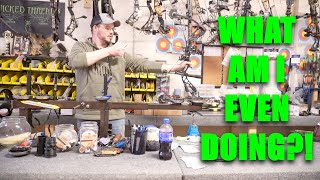 After-hours bow shop work...A day in the life of a bow shop owner! Just working on bows!
