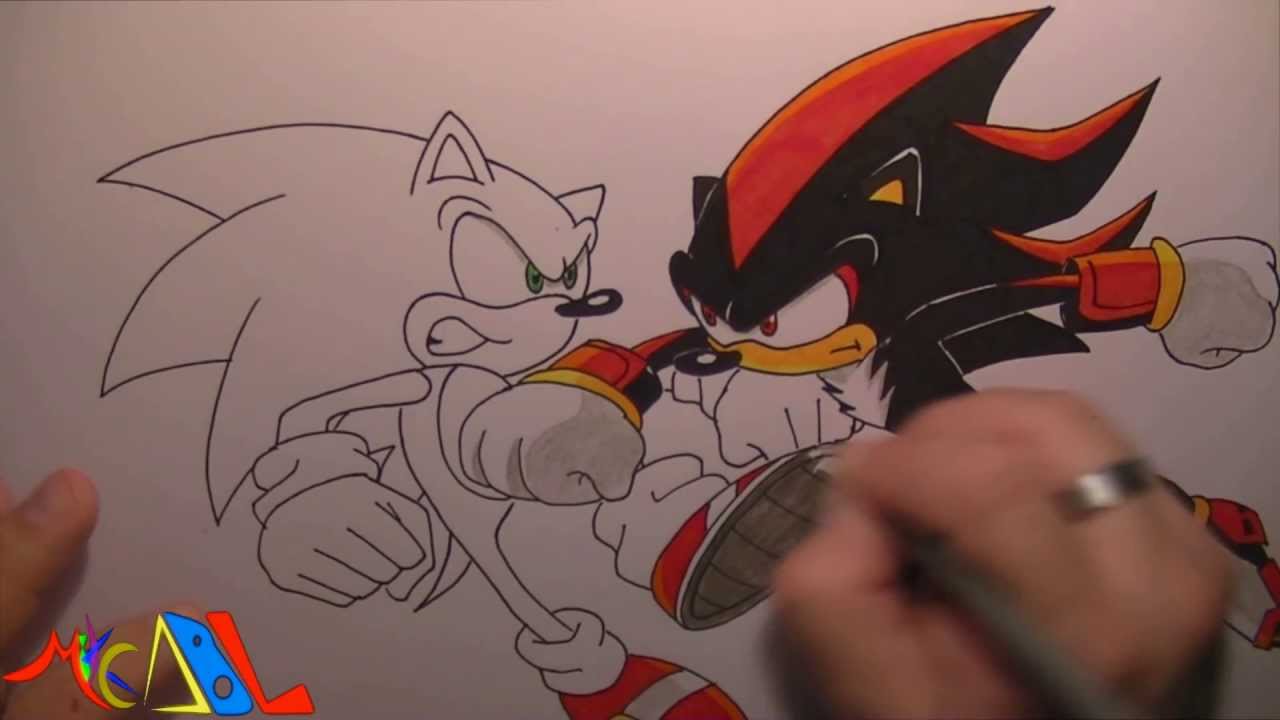 Dibujando a: Sonic Vs Shadow