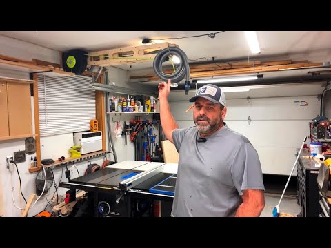 Ultimate Dust Collection Boom! Arm w/Retractable Electrical outlet (small woodworkers shop)